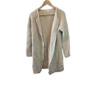 GAP Tan Thick Knit Long Sleeve Open Casual Long Fit Cardigan Sweater XS